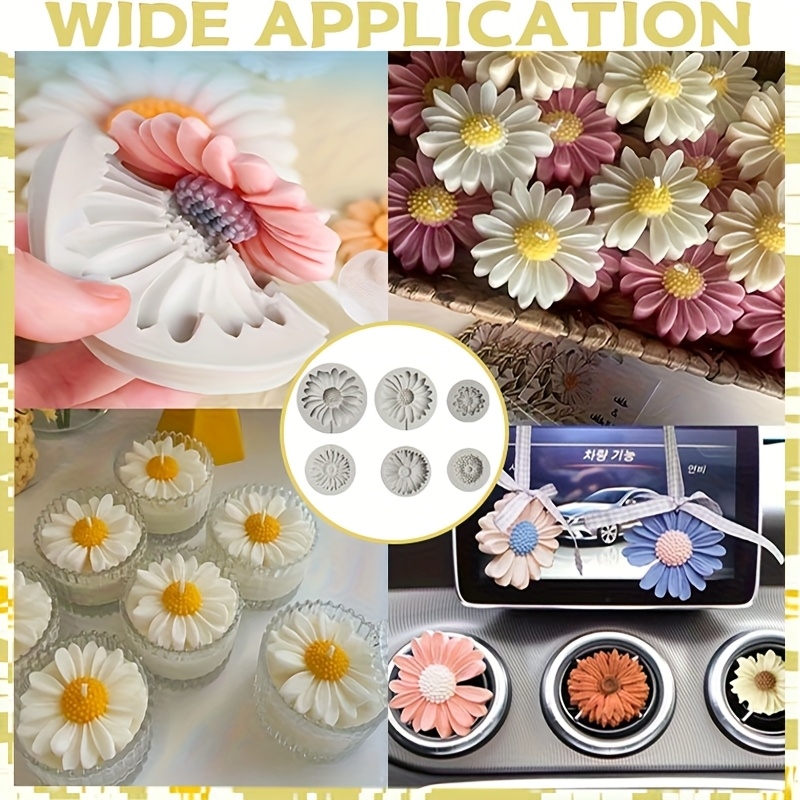 6 Pieces，Sunflower Daisy Silic - Melt Pour Soap Base review and price