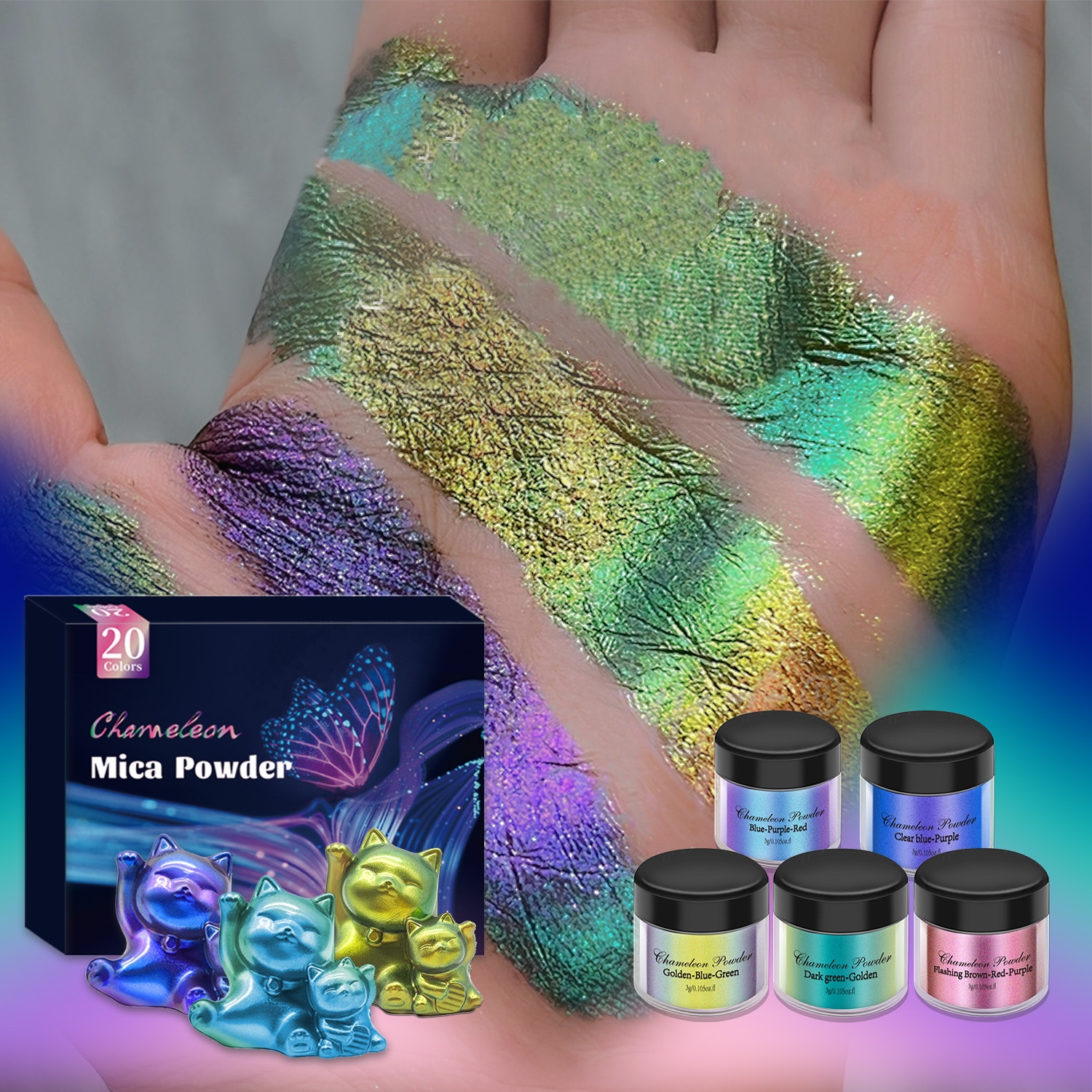 3g Chameleon Mica Powder Color - Oxide Pigment Soap review and price