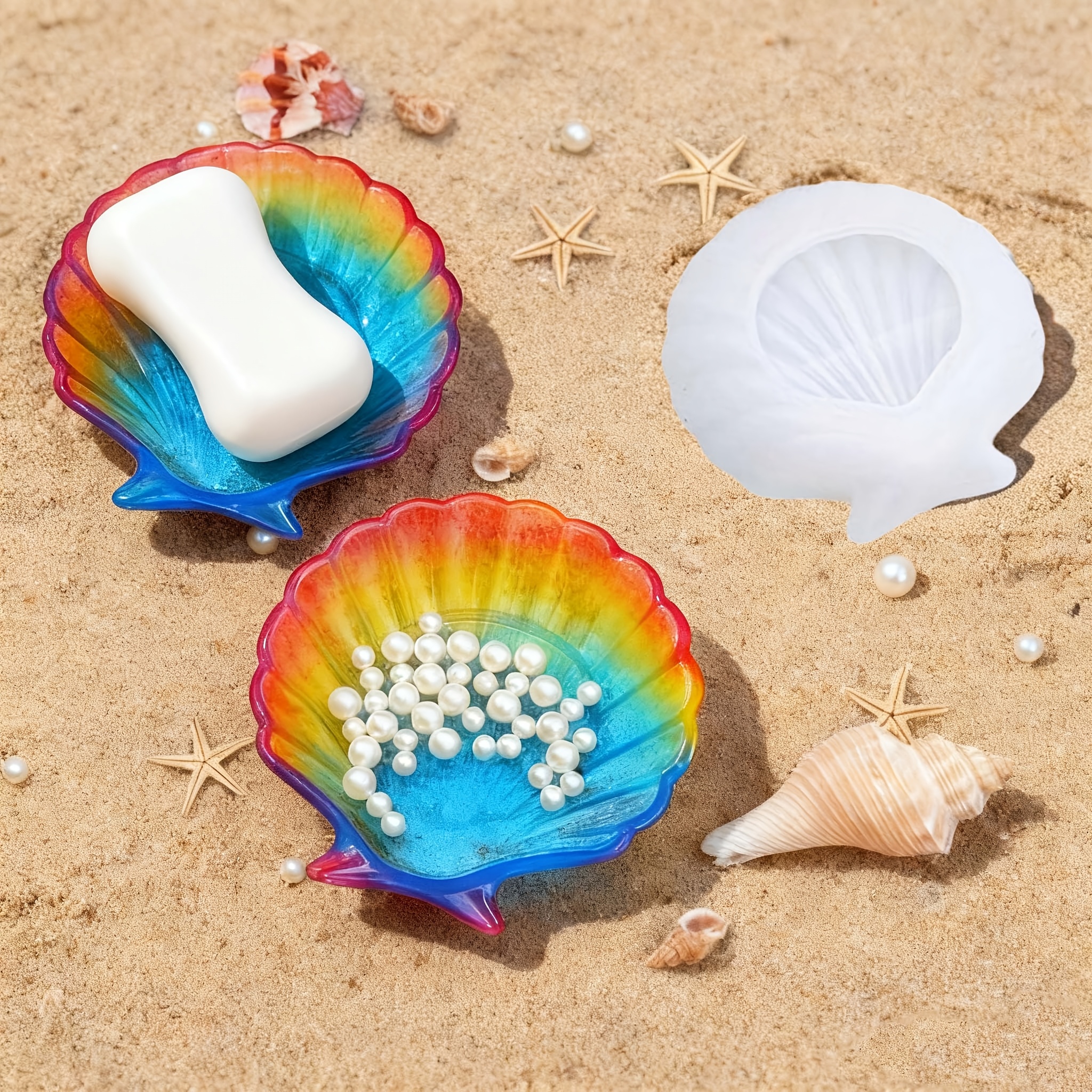 1 piece of silicone shell resi - Melt Pour Soap Base review and price