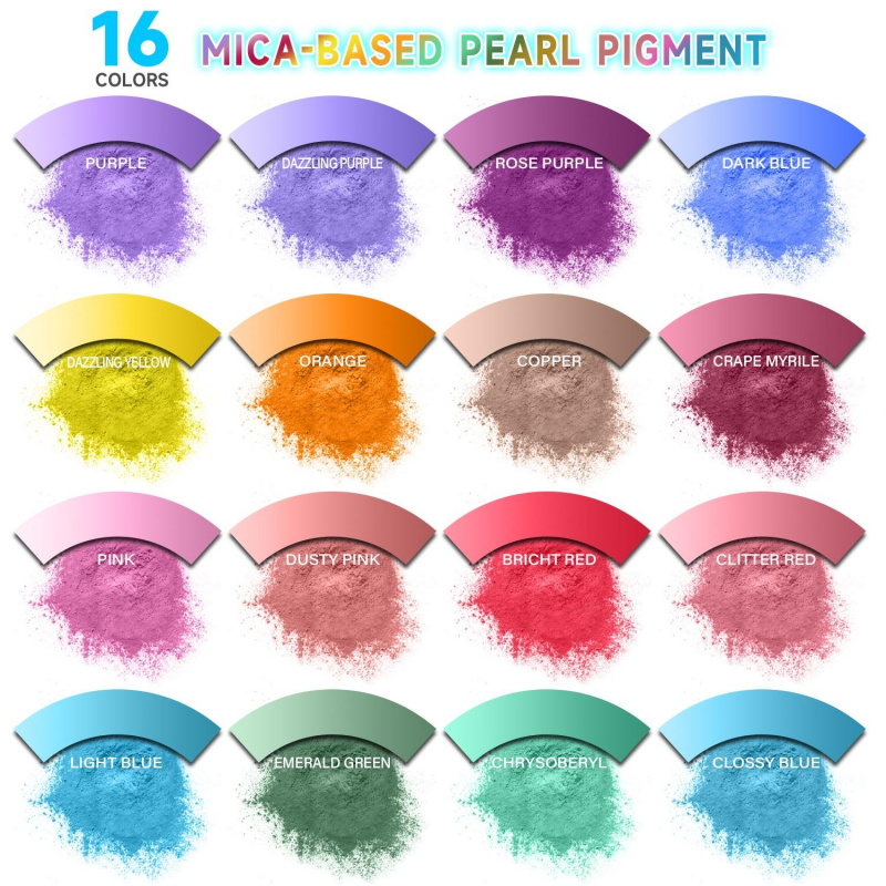 16Color Mica Powder Set，Per Pa - Oxide Pigment Soap review and price