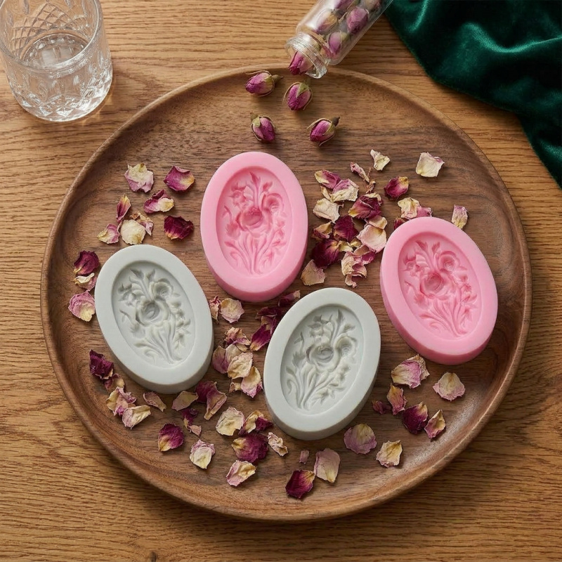 4 Silicone mold with flower sh - Melt Pour Soap Base review and price
