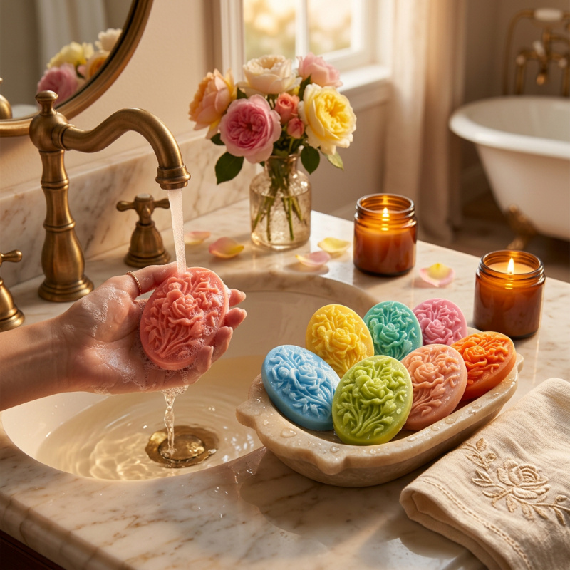 4 Silicone mold with flower sh - Melt Pour Soap Base review and price