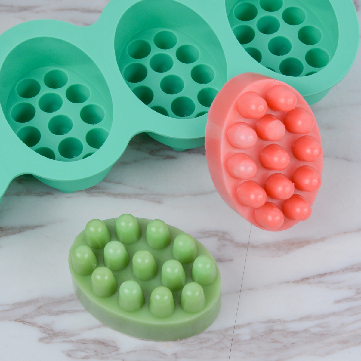 4 Hole Oval Massage Soap Silic - Soap Making Business review and price