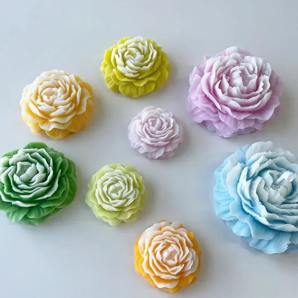 3D Peony Candle Silicone Mold  - Soap Making Business review and price