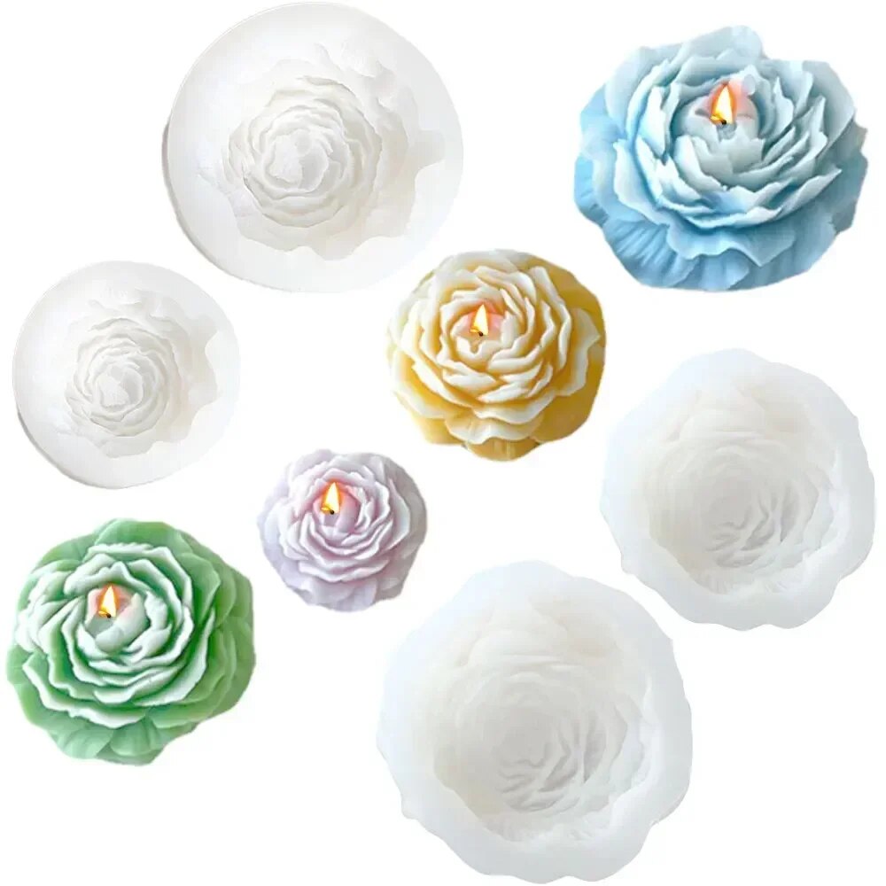 3D Peony Candle Silicone Mold  - Soap Making Business review and price