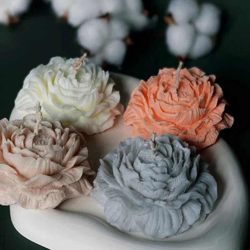 3D Peony Candle Silicone Mold  - Soap Making Business review and price